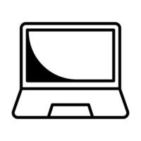 Laptop with icon line. Notebook icon.on white background, eps 10. vector