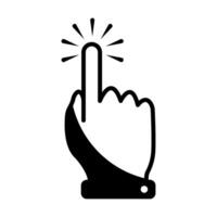 Computer mouse pointer cursor icon line. Clicking cursor, pointing hand clicking icon. vector