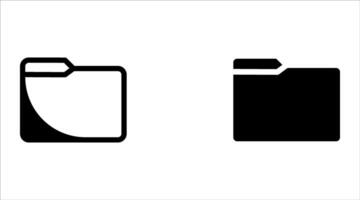 Folders. Folder icon set, isolated in flat design. illustration vector