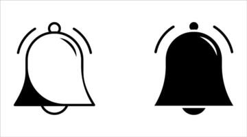 Notification bell icons set. Incoming message. EPS 10 vector