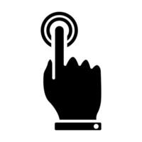 Computer mouse pointer cursor icon. Clicking the cursor, the pointing hand clicks the black icon. Clicking the cursor. vector