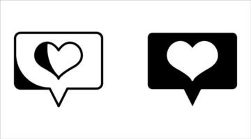Notifications icon set. Like icon . social media Like icon. symbol for web site Computer and mobile . vector
