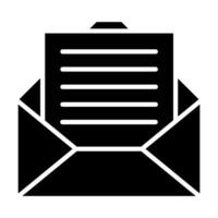 Black message icon. Email or News Illustration - , Signs and Symbols for Design Elements, Presentations, Websites or Apps. vector