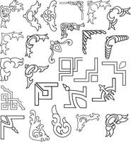 a set of decorative elements for the design of a room vector
