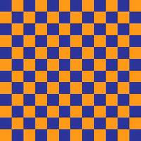 Vibrant checkered pattern background with orange and blue, creating a visually engaging and modern design vector