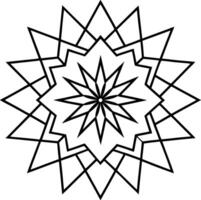 black and white snowflake Intricate Mandala Design Boho Decorative Element for Art and Craft new unique trendy 2025 vector