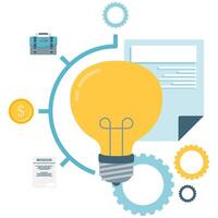 Mind map and brainstorming, project management and business illustrations vector