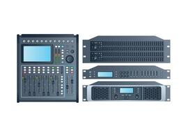 Professional Audio Mixer, Equalizer, Processor, Amplifier vector