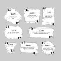 The quote box frame bubble speech modern color set premium template collection vector