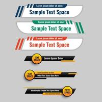 A Lower Third Banners in Curve Style Design vector