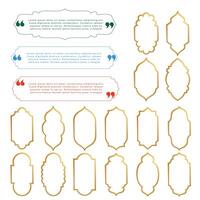 the new Quotes frames. Quote remark, mention quotations frame and callout text template. Talk remark quotation frames, citation memo or dialog box bubble vector