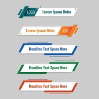 A new Lower Third Banners in Curve Style Design vector