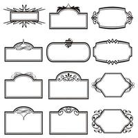 A new Decorative flourish border corner and frame collection for invitation, menu and page decoration, design elements set vector