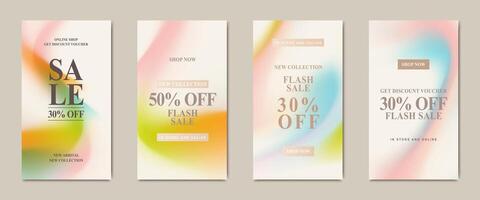 promotion web banner for social media mobile apps. creative sale and discount promo backgrounds with abstract gradient mesh. Email ad newsletter layouts vector