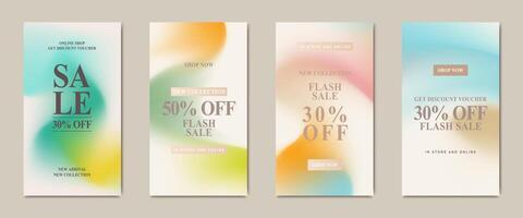promotion web banner for social media mobile apps. sale and discount promo backgrounds with abstract gradient mesh. Email ad newsletter layouts vector