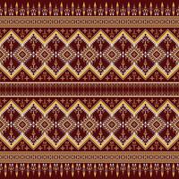 Red Aztec ethnic pattern vector