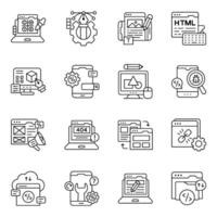 Set of Creativity Linear style Icons vector