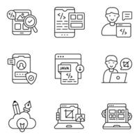 Set of Web and Graphic style Icons vector