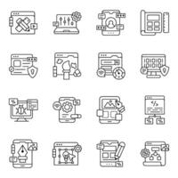 Set of Artwork Linear Icons vector