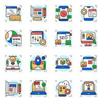 Set of Graphic Designing style Icons vector