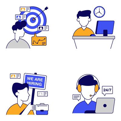 Set of Business and Investment style Flat Icons