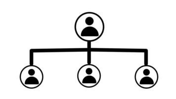 Team Hierarchy Structure Icon Animation Business Organization Chart Concept video