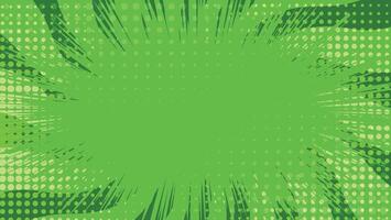 abstract green background with sunburst and graphic dots vector