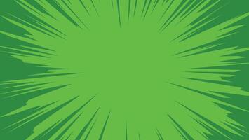 green exploding comic background with blank color burst anime cartoon frame vector