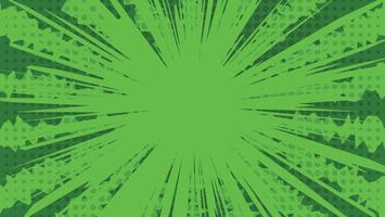 green cartoon background with abstract sunburst and dots pattern decoration vector