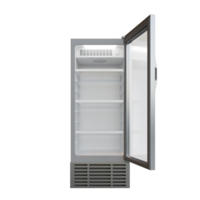 Front View Small Size Open Door Showcase 3D Render Illustration png