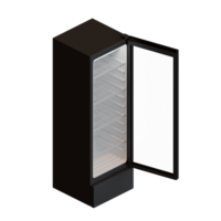 Isometric View Medium Size Open Door Showcase 3D Render Illustration png