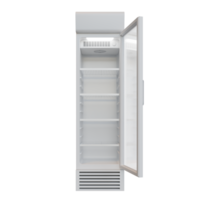 Front View Large Size Open Door Showcase 3D Render Illustration png