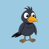 Cartoon bird with a beak and a long beak vector