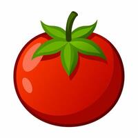Vibrant Red Tomato. A Close.Up View of a Juicy. Ripe Tomato vector