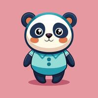 Adorable Cartoon Panda Character Illustration vector