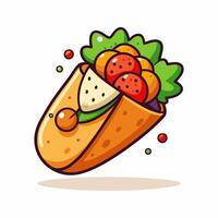 A Delicious Burrito. A vibrant and appetizing image of a freshly made burrito. perfect for food blogs and restaurant menus. vector