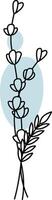 Floral Branch Minimal Line Art vector