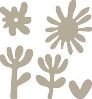 Botanical Shapes Elements vector