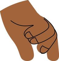 Hand in Minimalist Style vector
