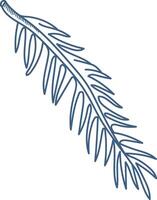 Single Palm Leaf Sketch Element vector