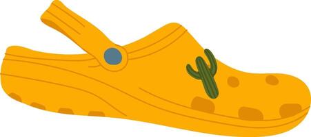 Foam Clog Shoe With Cactus Sticker vector