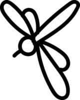 Simple Line Dragonfly Sketch vector