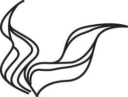 Abstract Line Art Leaf vector