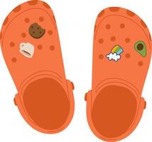 Foam Clog Shoes With Elements vector