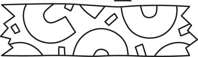 Geometric Pattern Washi Tape Doodle vector