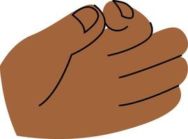 Hand Showing Fist Gesture vector