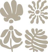 Abstract Floral Shapes Collection vector