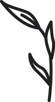Minimalist Leaf Outline vector
