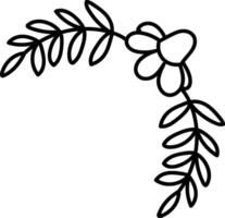 Floral Corner Element Outline Element vector