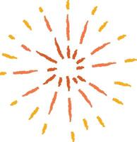 Crayon Sunburst Rays Burst Pattern vector